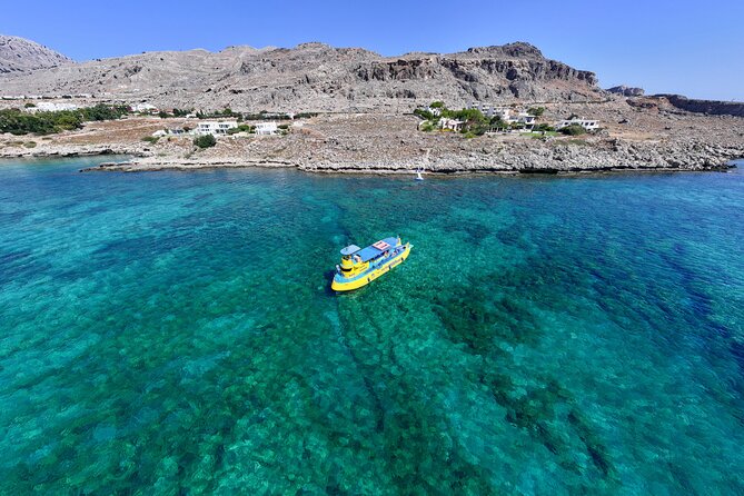 3-Hour Adventure With Hippo Submarine - The Acropolis of Lindos from the boat
