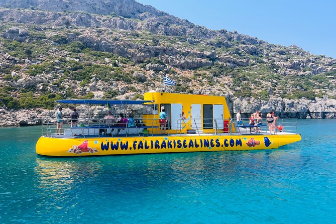 3 Hour Yellow Semi Submarine Swimming Cruise with Drinks Included! - Traganou Caves, a short swim with a big payoff