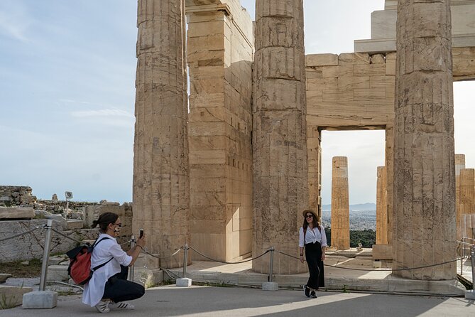 Acropolis of Athens and Acropolis Museum Tour - Climbing through the ancient entrance