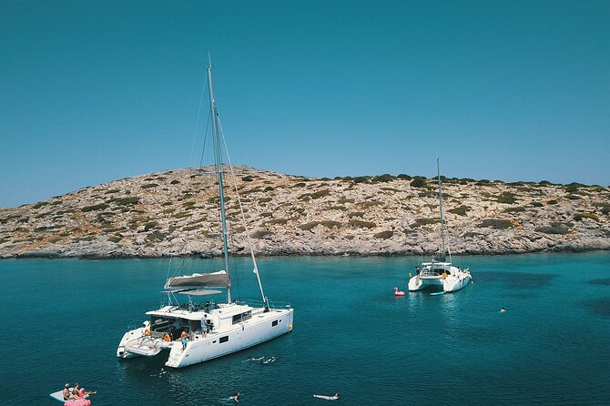 Ag. Nikolaos: Catamaran Trip with Sushi, Drinks, & Water Toys - Cruising past Spinalonga Island