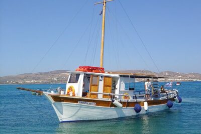 Antiparos & Despotiko Kaiki Cruise — Coves, Swim & BBQ