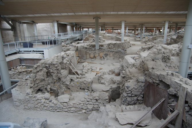 Archaeological Bus Tour To Akrotiri Excavations & Red Beach - Akrotiri Excavations reveal a city frozen by ash