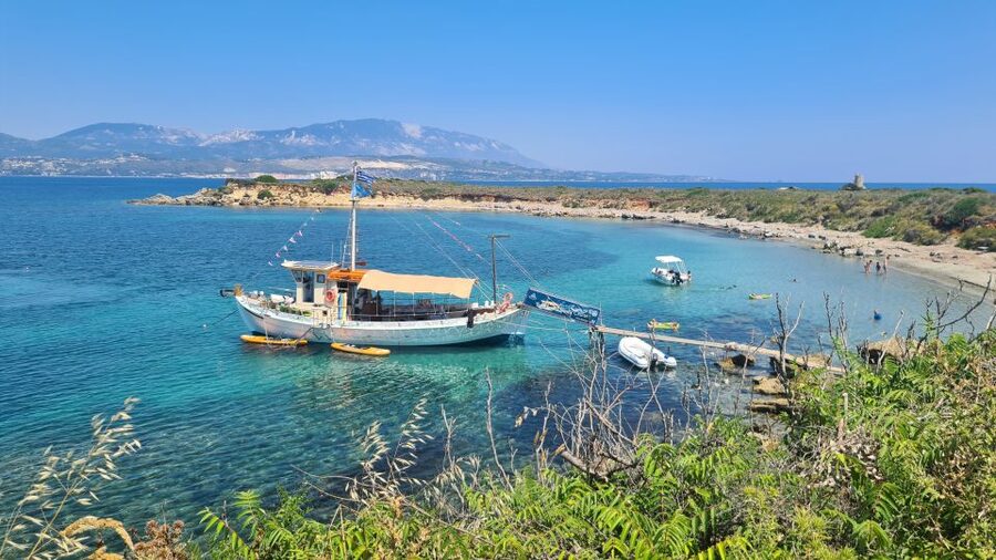 Argostoli: Full-Day Traditional Boat Cruise with Lunch - Leaving Argostoli Harbour with a full day ahead