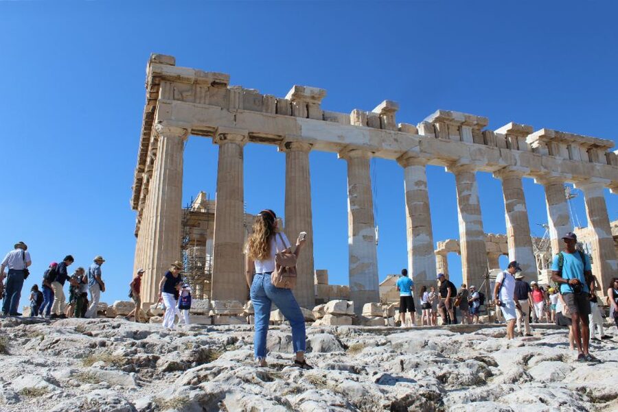 Athens: Acropolis & Acropolis Museum Ticket with Audio Guide - Walking Up to the Propylaea