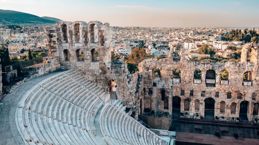 Athens: Acropolis and Mythology Highlights Small Group Tour - Walking down toward the Ancient Agora