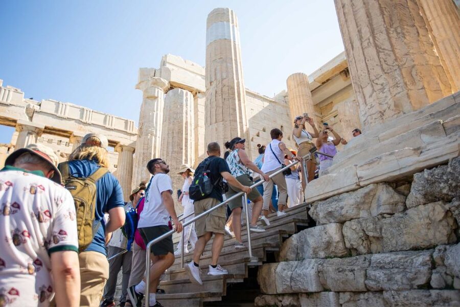 Athens: Acropolis Ticket & Optional Self-Guided Audio Tours - Look Down at the Odeon of Herodes Atticus