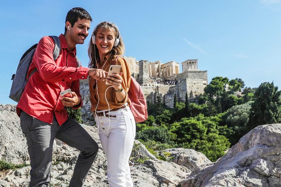 Athens: Acropolis Ticket with Audio Guide - Using the audio guide on the hill