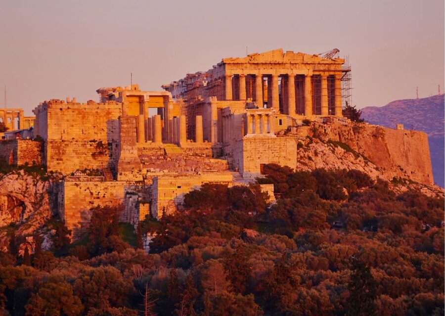 Athens: Acropolis Visit and City Night Tour - Entering the Acropolis from the southeast
