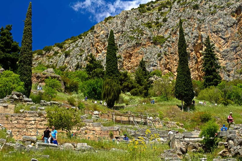 Athens: Delphi Day Tour with Museum & Arachova Village Visit - Entering the Delphi archaeological site