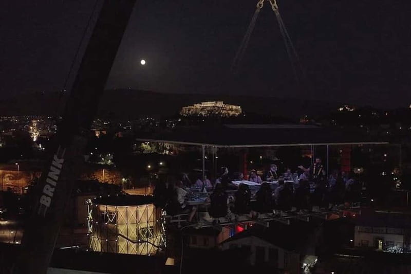 Athens: Dinner in the Sky Experience - A four-course meal served in the open air