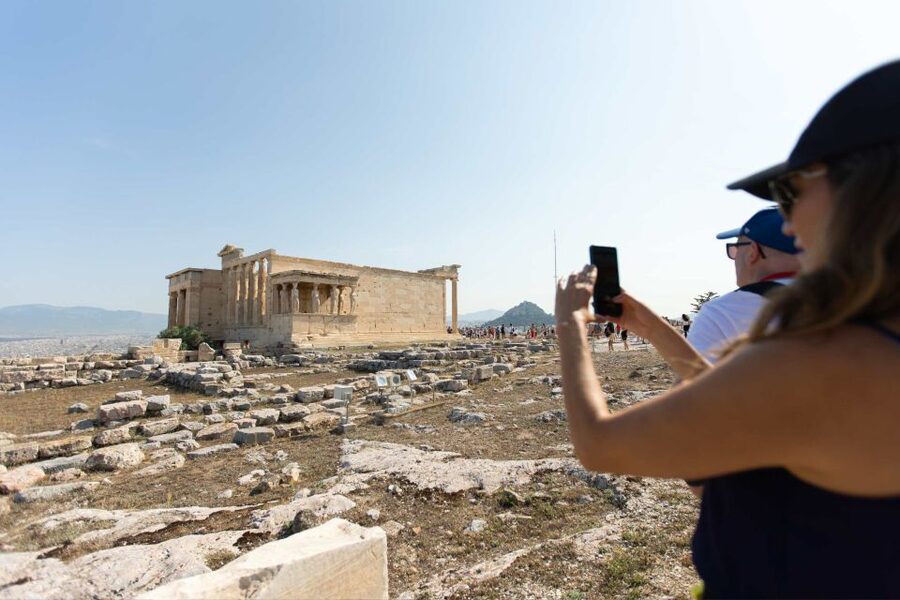Athens: Early Morning Guided Tour to Acropolis and Museum - Odeon of Herodes Atticus and the route uphill