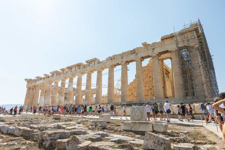Athens: Early Morning Guided Tour to Acropolis and Museum - Propylaea and Athena Nike at the Acropolis entrance
