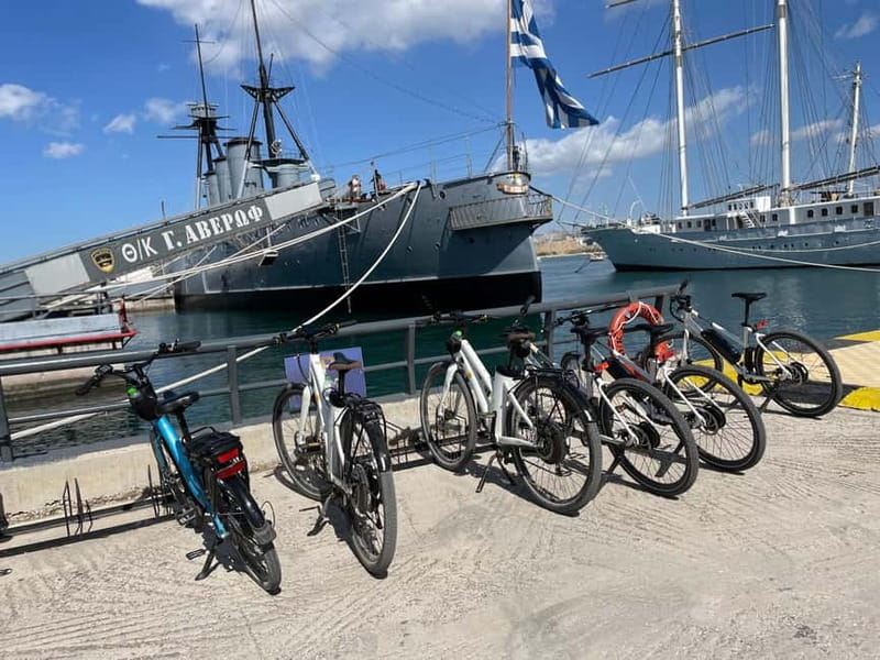 Athens: Electric Bike Seaside Tour with Guide - Trocadero and the floating naval museum