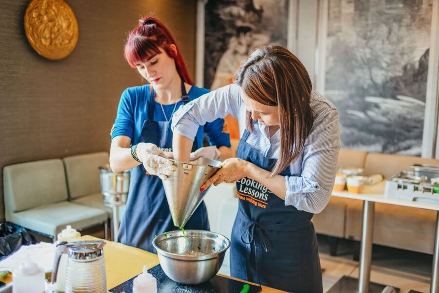 Athens: Greek Cuisine Cooking Class and 3-Course Dinner - Preparing the main course and dessert