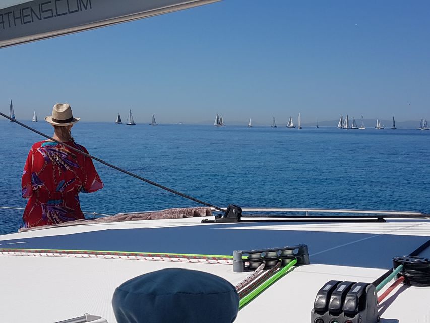 Athens: Riviera Catamaran Cruise with Meal and Drinks - A catamaran built for a small group