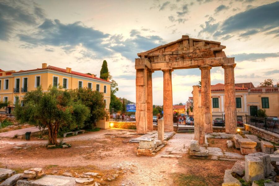 Athens: Roman Agora & Ancient Agora E-ticket & 2 Audio Tours - Reaching the Ancient Agora during construction