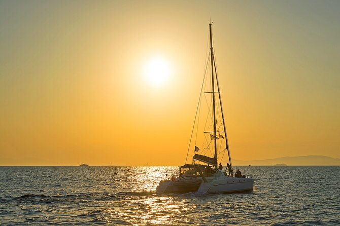 Athens Semi Private Sunset Catamaran Cruise with meal & drinks - Seafood pasta, Greek sides, and drinks onboard