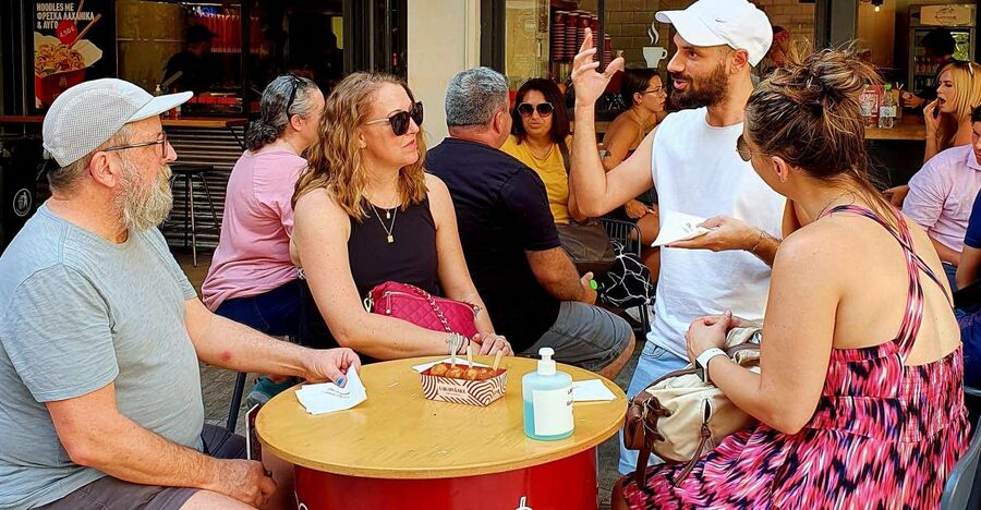 Athens: Street Food Tasting Tour - Through the shopping district to boat-shaped Greek pizza