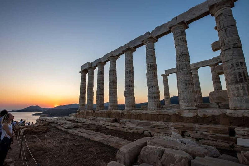 Athens: Sunset Tour to Cape Sounion & the Temple of Poseidon - Arriving at the Temple of Poseidon