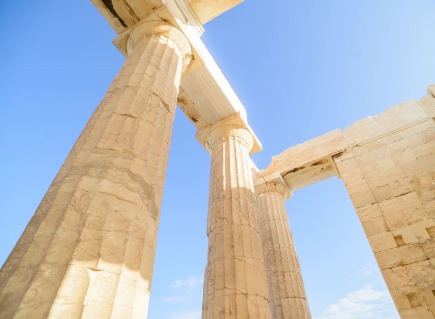 Athens: The Acropolis Walking Group Tour with a French Guide - Propylaeum and the Temple of Athena Nike