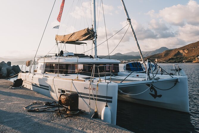 Balos & Gramvousa Luxury Catamaran Sailing Cruise from Kissamos - Balos Lagoon: Turquoise Water and a Swim-In Arrival
