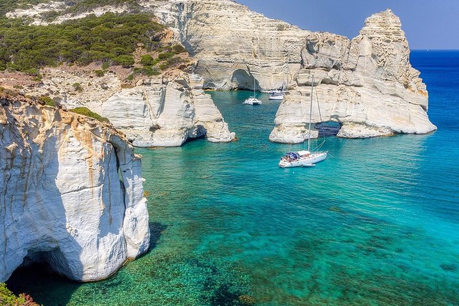 Best of Milos and Poliegos Catamaran snorkelling Cruise with BBQ - Kleftiko: The Main Event