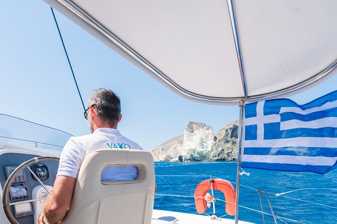 Best of Santorini Private Half-Day Catamaran Cruise with transfer and meal - Lunch or dinner cooked on the catamaran