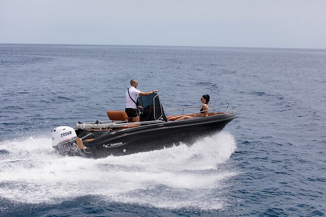 Boat Rental in Santorini License Free - Santorini from the sea