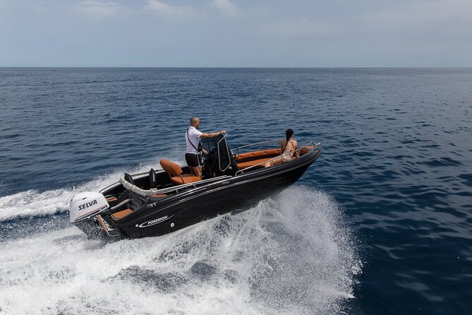 Boat Rental in Santorini License Free - Thirasia, swimming, and the sunset return