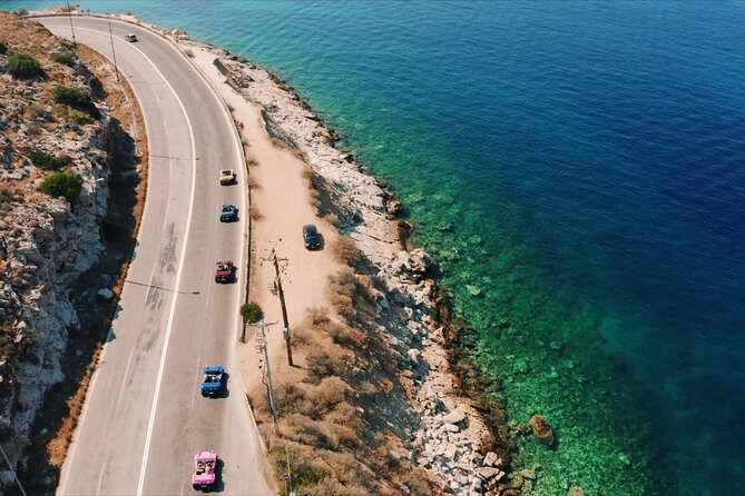 Buggy Tour in Ancient Ruins and Temples around Athens-SOUNIO Poseidon Temple - The coast road to Cape Sounion