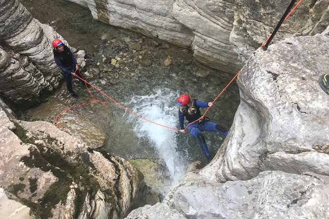Canyoning trip at Zagori area of Greece - Section A - Five rappels, one jump, and the shape of the route
