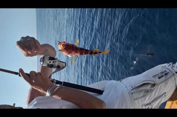Captain Manolis Fishing with barbecue on the boat - Captain Manolis, Captain Mike, and Katerina