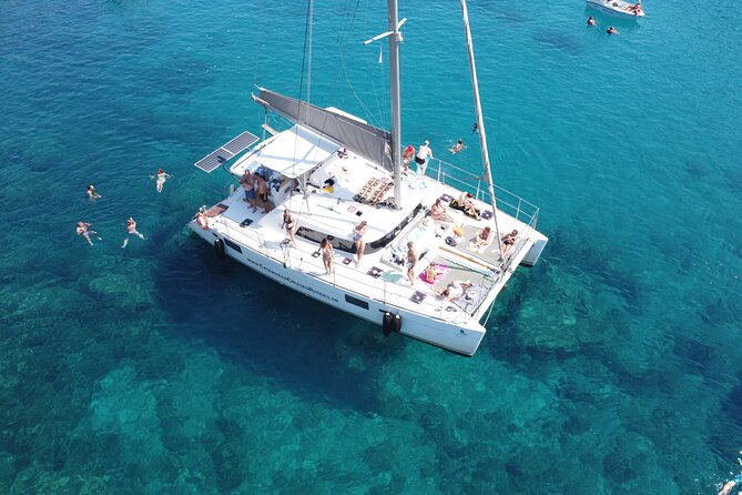 Catamaran Cruises Rhodes - 6 Hours Day Cruise ALL INCLUSIVE - Breakfast first, then a full Greek-style lunch
