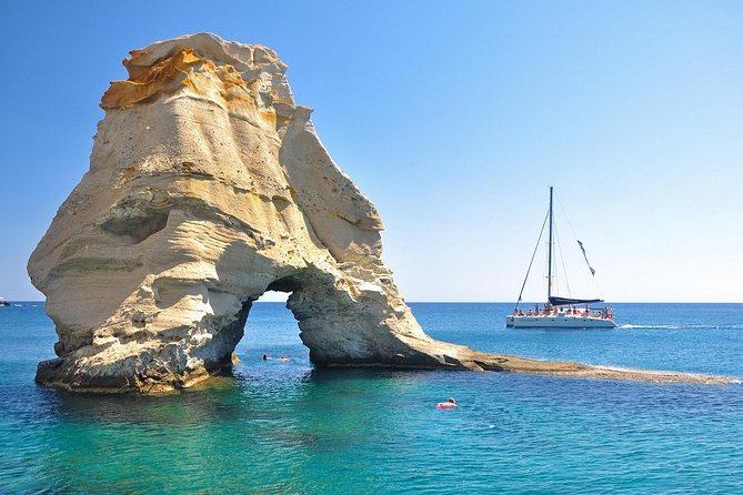Catamaran Full Day Cruise: Poliegos - Kleftiko - Gerakas, Firlingos, and the old sulphur mines