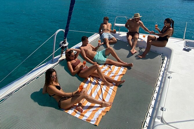 Catamaran Full-Day of Milos and Poliegos With Lunch & BBQ - Sykia cave from the water