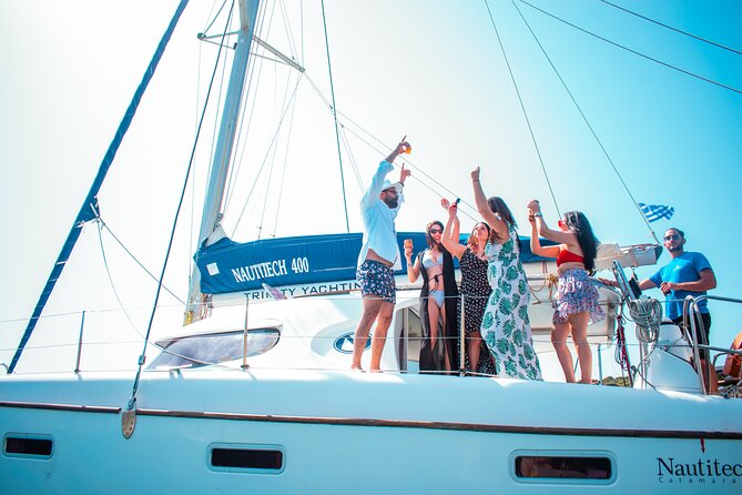 Catamaran Full-Day of Milos and Poliegos With Lunch & BBQ - Gerakas gives you a longer swim