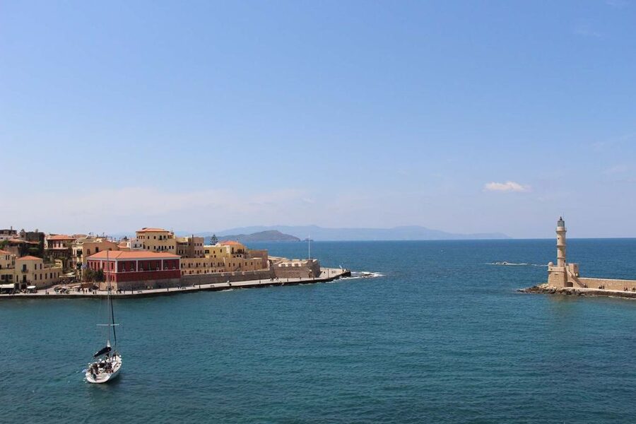 Chania: City Highlights Small Group Bike Tour - Giali Tzamisi and the city’s layered architecture