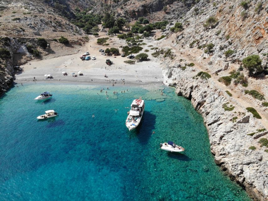 Chania: Menies Beach & Chironisia Bay Cruise with Snorkeling - Menies Beach: swimming beside ancient Diktynna