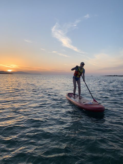 Chania: Stand-up Paddleboard Coastal Sunset Experience - Swimming in the warm Cretan sea