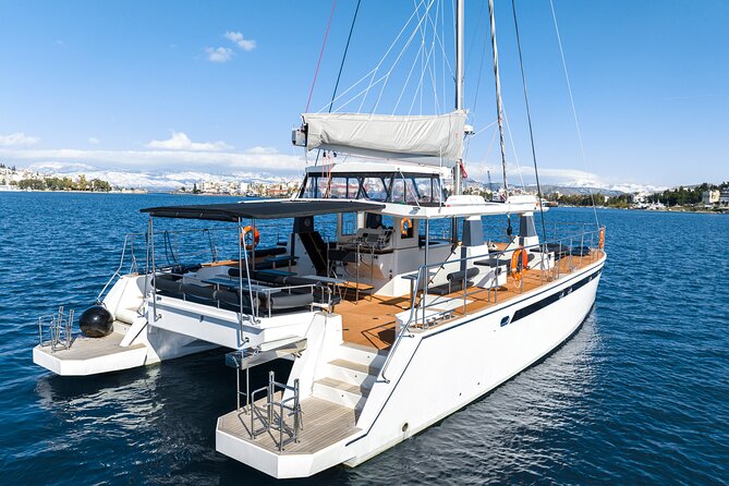 Comfort Max Catamaran Caldera Cruise with BBQ and Drinks - Greek mezedes and BBQ skewers onboard