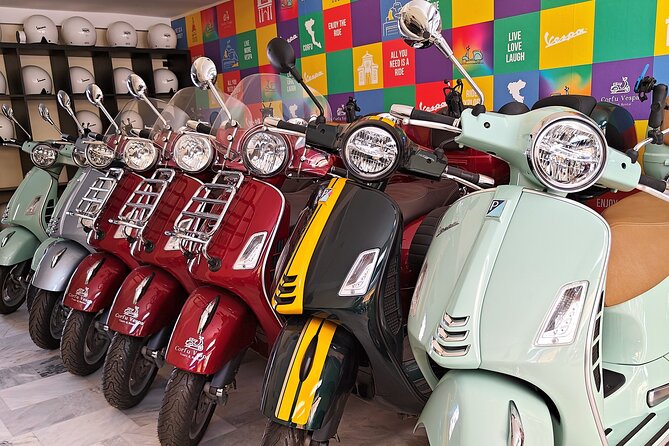 Corfu 300cc Vespa Scooter Rental - Using the custom Corfu route map