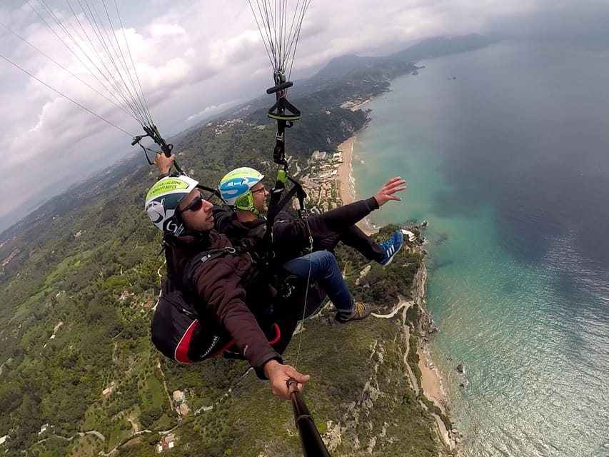 Corfu: Paragliding Tandem Flight Above Pelekas Town - The pilots and the feel of the operation