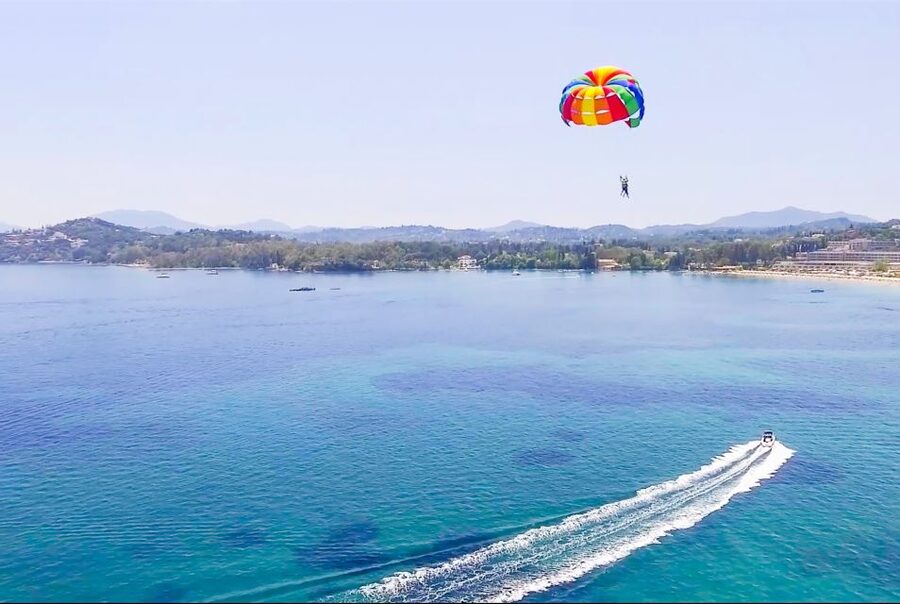 Corfu: Parasailing Adventure Near Corfu Town - The five-minute boat ride to the fly zone