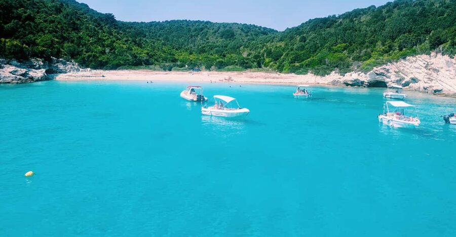 Corfu: Paxos Island Full-Day Cruise with Blue Caves - Leaving Corfu with a view of the Venetian forts