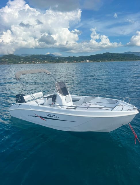 Corfu: Premium Boat Rental without Skipper - Canal d’Amour and the Tunnel of Love