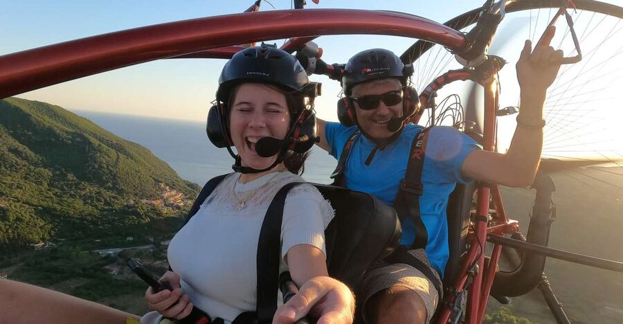 Corfu: Tandem Paratriking Flight over Corfu - Meeting near Ermones and Corfu Golf Club