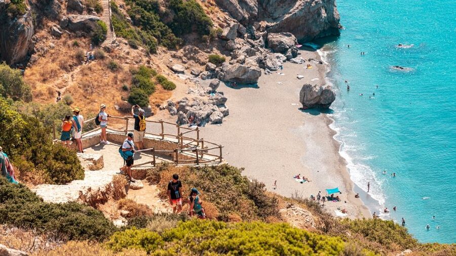 Crete: Preveli Tropical Beach and Palm Forest - The gorge, Stone of Lovers, and photo stops