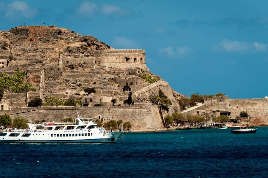 Crete: Spinalonga, Elounda, & Agios Nikolaos Boat Tour & BBQ - Leaving Elounda for an olive oil stop
