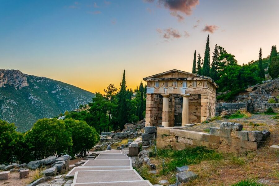 Delphi: Archaeological Site & Museum Ticket with Audio Tour - The Athenian Treasury is a small but memorable stop