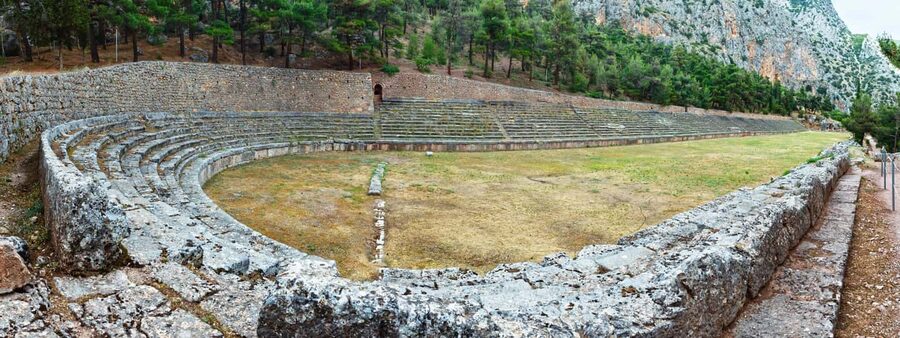 Delphi: Audiovisual self-guided tour with 3D models - The Charioteer, the Sphinx, and Delphi’s art